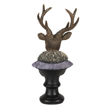 Załaduj obraz do przeglądarki galerii, Figurka głowa renifera 23 cm brązowo - fioletowa Clayre &amp; Eef
