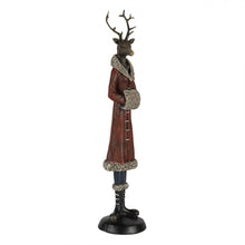 Załaduj obraz do przeglądarki galerii, Figurka Pani Jeleń 35 cm czerwona Clayre &amp; Eef
