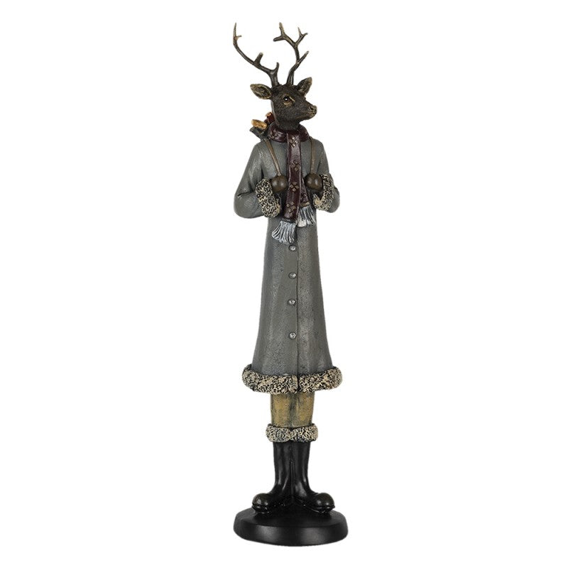 Figurka Pan Jeleń 36 cm szary Clayre & Eef