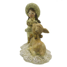 Załaduj obraz do przeglądarki galerii, Figurka świąteczna dziecko z jelonkiem złota 12 cm retro Clayre Eef
