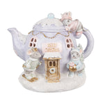 Figurka świąteczna czajniczek z myszkami retro Clayre Eef