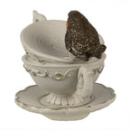 Figurka filiżanka z ptaszkiem jesienna 8 cm Clayre Eef