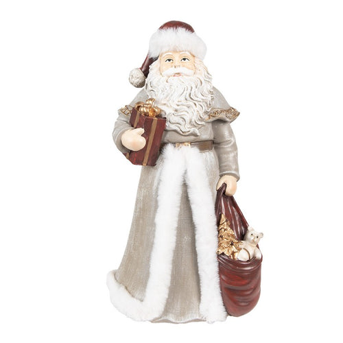 Figurka świętego mikołaja 31 cm szary retro Clayre Eef