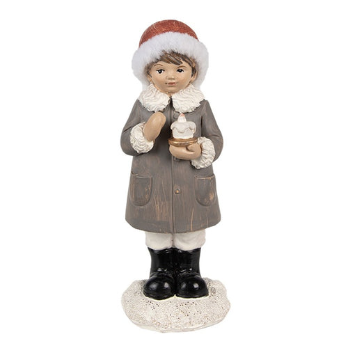 Figurka świąteczna chłopiec retro 14 cm Clayre Eef