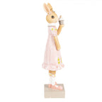 Figurka królik różowy 28 cm ozdobny wielkanoc Clayre Eef