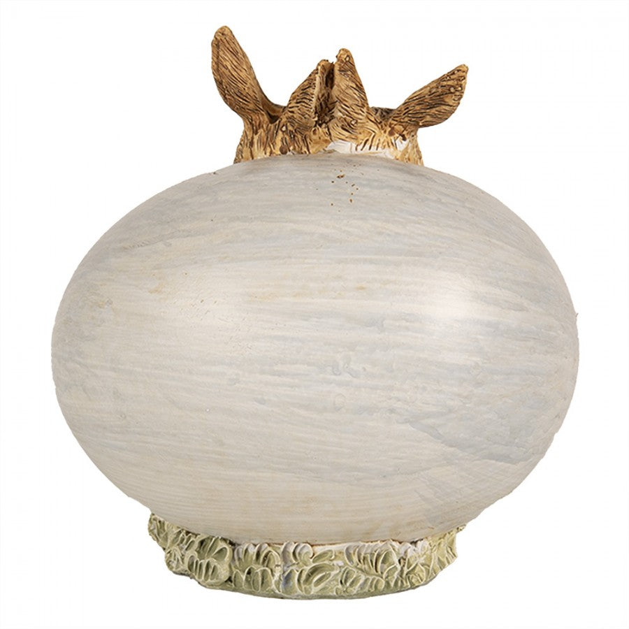 Figurka wielkanocna Happy Easter króliczki w jajku 11 cm Clayre Eef