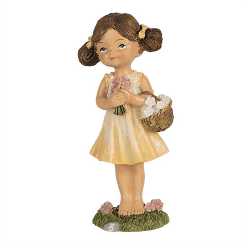 Figurka wiosenna dziewczynka w żółtej sukience 13 cm Clayre Eef