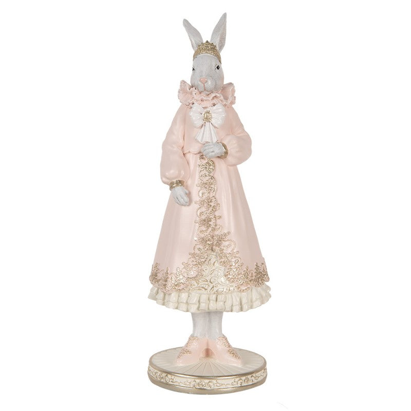 Figurka Królik dekoracyjny różowy 31 cm Clayre & Eef