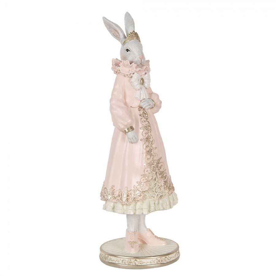 Figurka Królik dekoracyjny różowy 31 cm Clayre & Eef