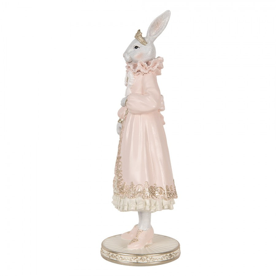 Figurka Królik dekoracyjny różowy 31 cm Clayre & Eef