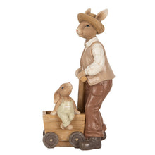 Załaduj obraz do przeglądarki galerii, Figurka Pan Królik brązowa 24 cm Clayre &amp; Eef
