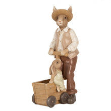 Załaduj obraz do przeglądarki galerii, Figurka Pan Królik brązowa 24 cm Clayre &amp; Eef
