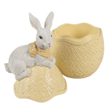 Załaduj obraz do przeglądarki galerii, Króliczek na jajku figurka wielkanocna żółta 20 cm Clayre &amp; Eef
