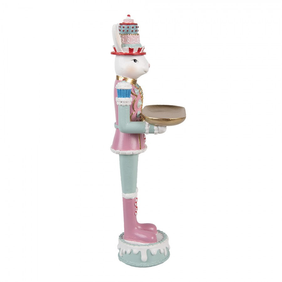 Figurka królik dekoracyjny z tacą 25 cm Clayre & Eef