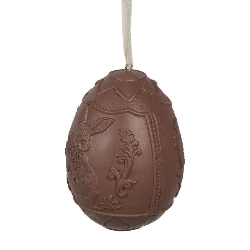 Zawieszka wielkanocna Jajko 11 cm Brązowe Clayre & Eef
