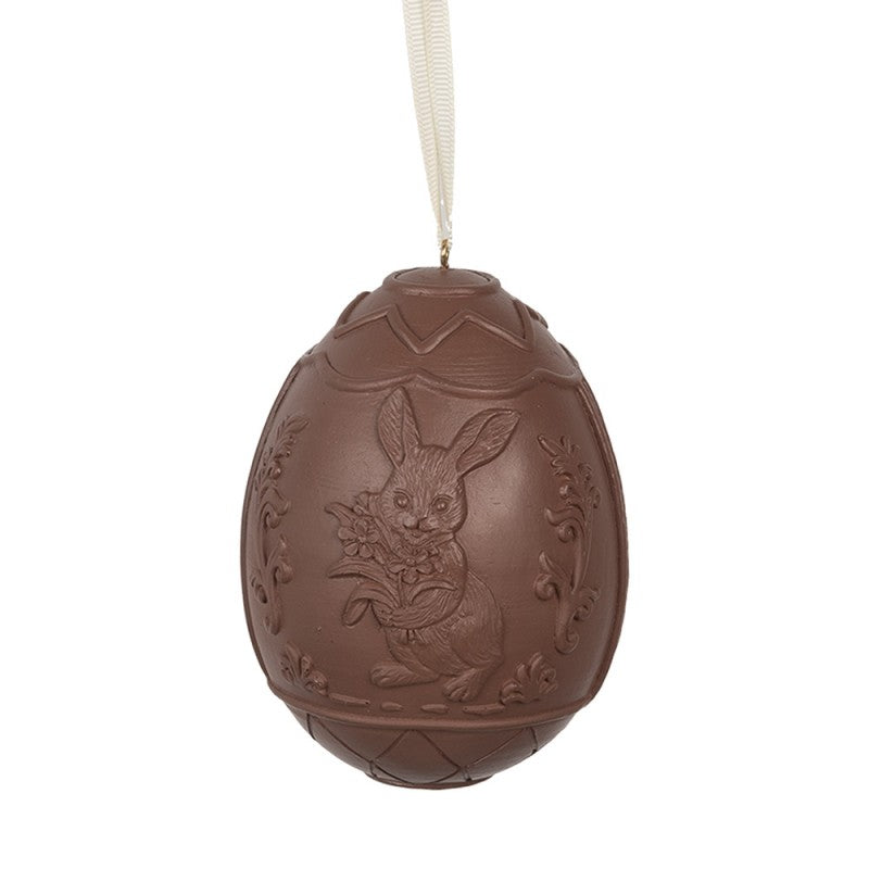 Zawieszka wielkanocna Jajko 11 cm Brązowe Clayre & Eef