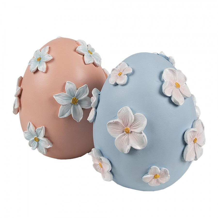 Jajko wielkanocne niebieskie 13 cm  Clayre & Eef