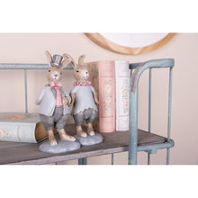 Załaduj obraz do przeglądarki galerii, Figurka wielkanocna Królik 19 cm Beżowo-niebieski Clayre &amp; Eef
