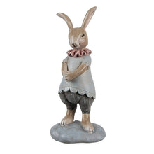 Załaduj obraz do przeglądarki galerii, Figurka wielkanocna Królik 13 cm Beżowo-niebieski Clayre &amp; Eef
