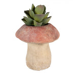 Kamienna doniczka Jesienny Grzybek 15 cm retro Clayre Eef