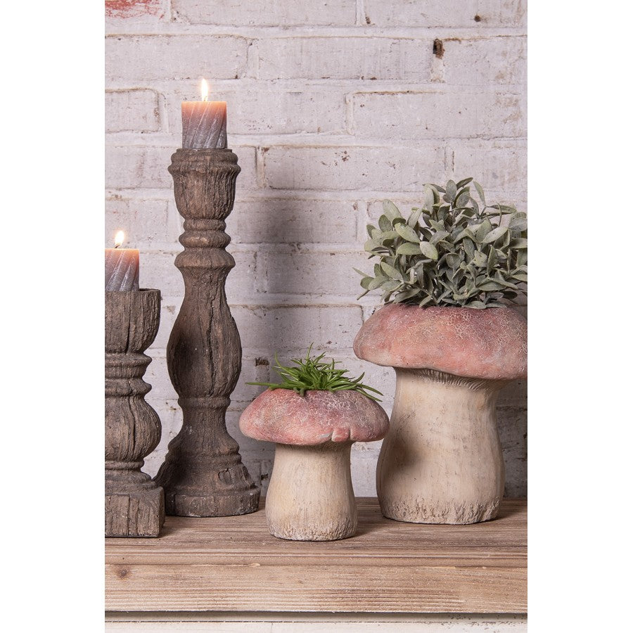 Kamienna doniczka Jesienny Grzybek 23 cm retro Clayre Eef