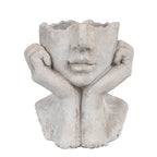 Doniczka kamienna głowa 18 cm Clayre Eef