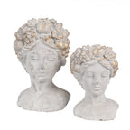 Doniczka głowa kobiety kamienna 22 cm Clayre Eef