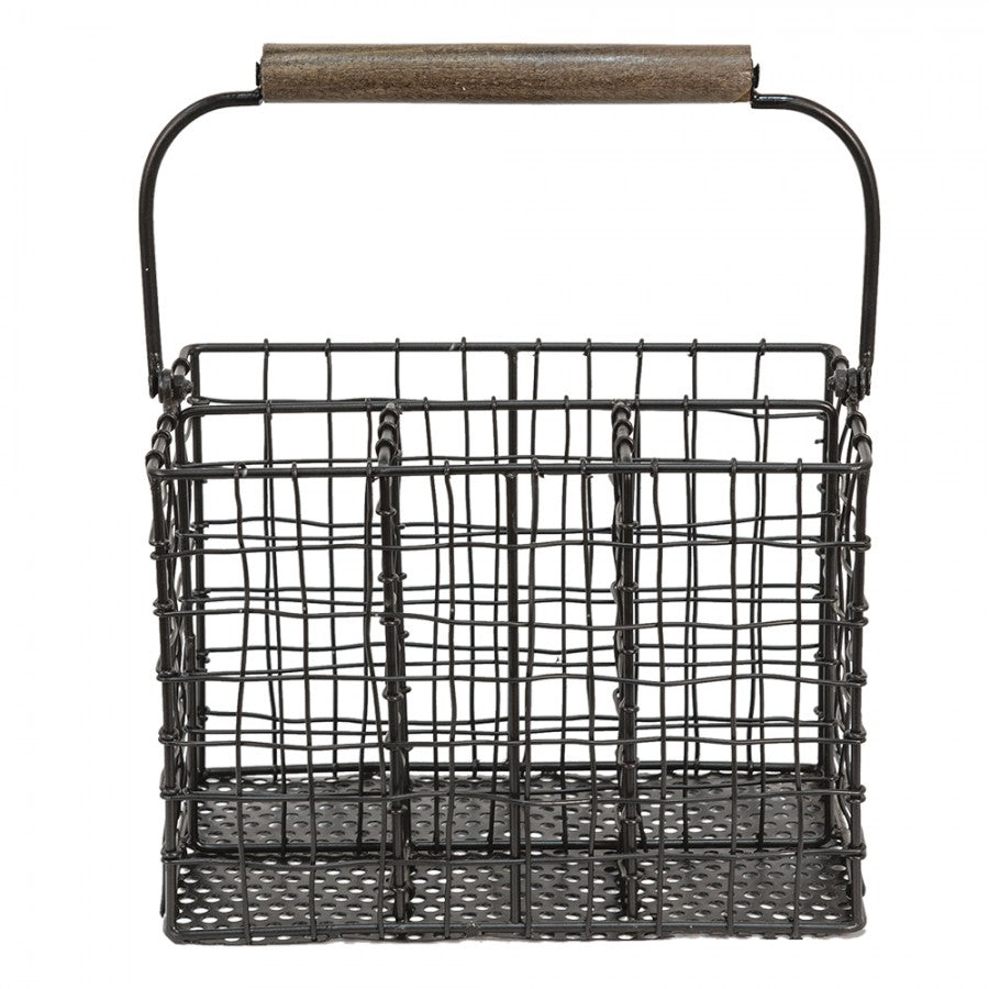 Koszyczek do sztućce druciany z rączką Clayre Eef