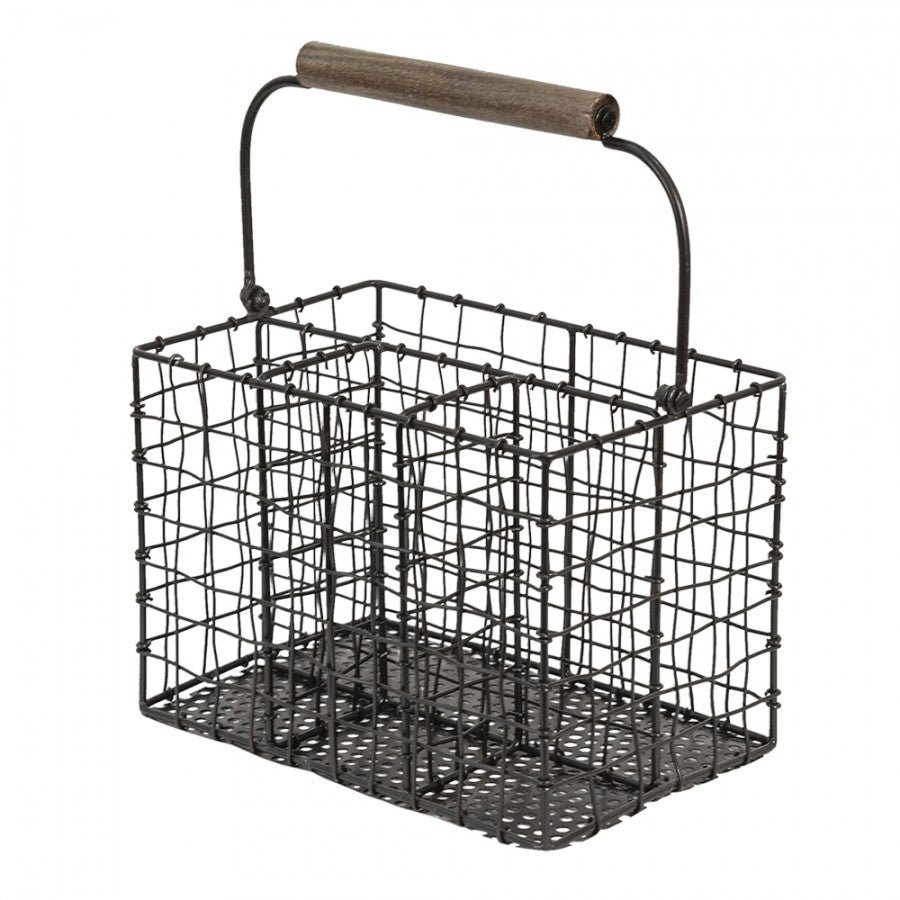 Koszyczek do sztućce druciany z rączką Clayre Eef