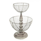 Etażerka piętrowa na owoce druciana 44 cm Clayre Eef