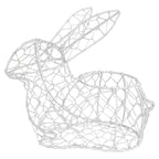 Koszyk druciany Królik na jajka biały S Country Clayre Eef