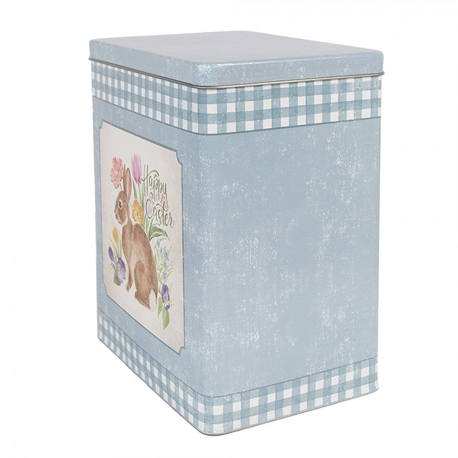 Puszki do przechowywania z zajączkiem Happy Easter 2 szt. różowa / niebieska Clayre Eef