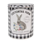 Puszki do przechowywania z zajączkiem w biało czarną kratkę 2.szt Clayre Eef