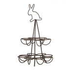 Stojak metalowy na jajka z króliczkiem 28 cm Clayre & Eef