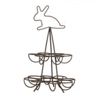 Stojak metalowy na jajka z króliczkiem 28 cm Clayre & Eef