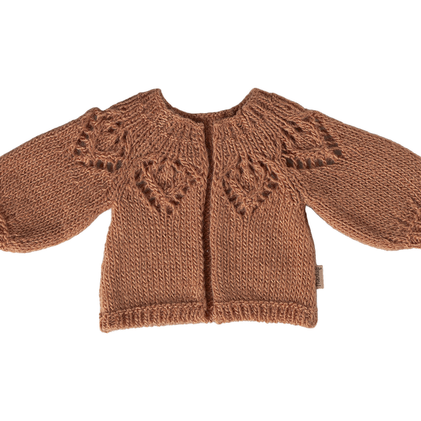 Dzianinowy kardigan, Size 3 - vintage róż Maileg