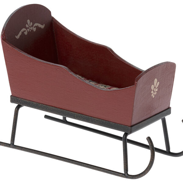 Maileg Sanki - Sleigh, Mouse - Red