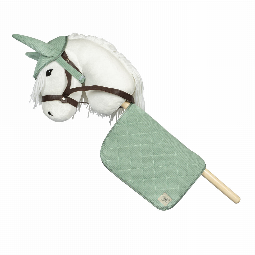 Podkładka pod siodło i bonetka, zielona hobby horse by astrup