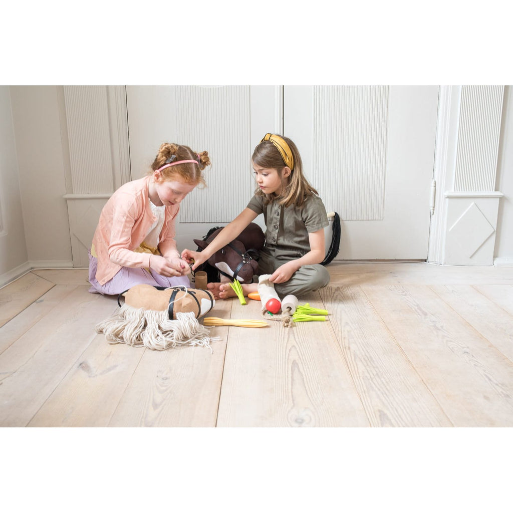 Hobby Horse - Koń na kiju, beżowy z otwartą buzią- by Astrup N2024