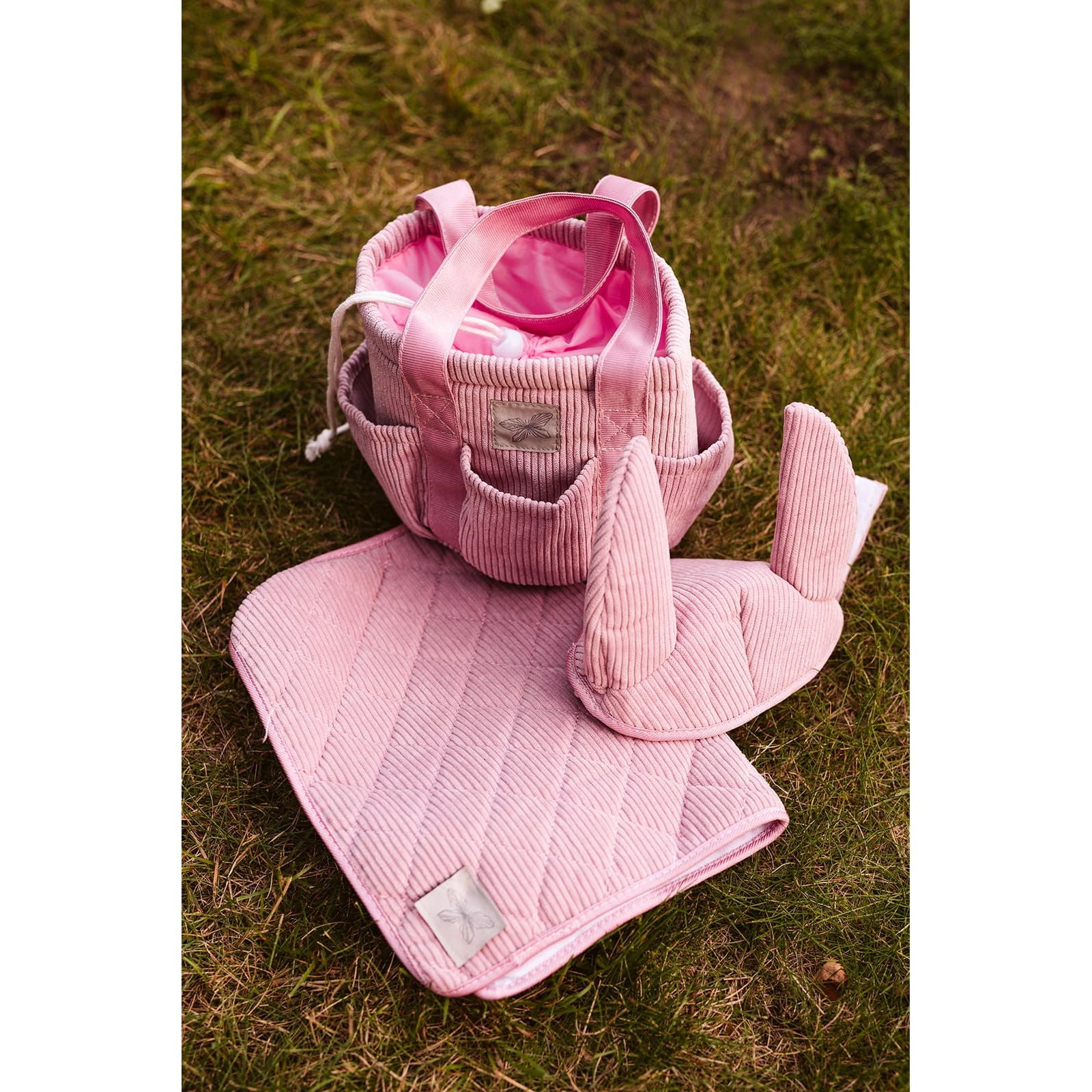 Torba na akcesoria do Hobby Horse, różowa sztruksowa