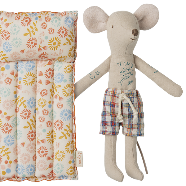 Myszka plażowa tata myszka z materacem Maileg