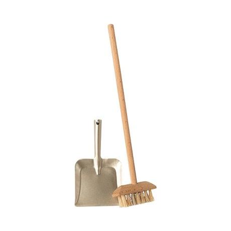 Maileg szufelka z miotłą dla myszek , broom set