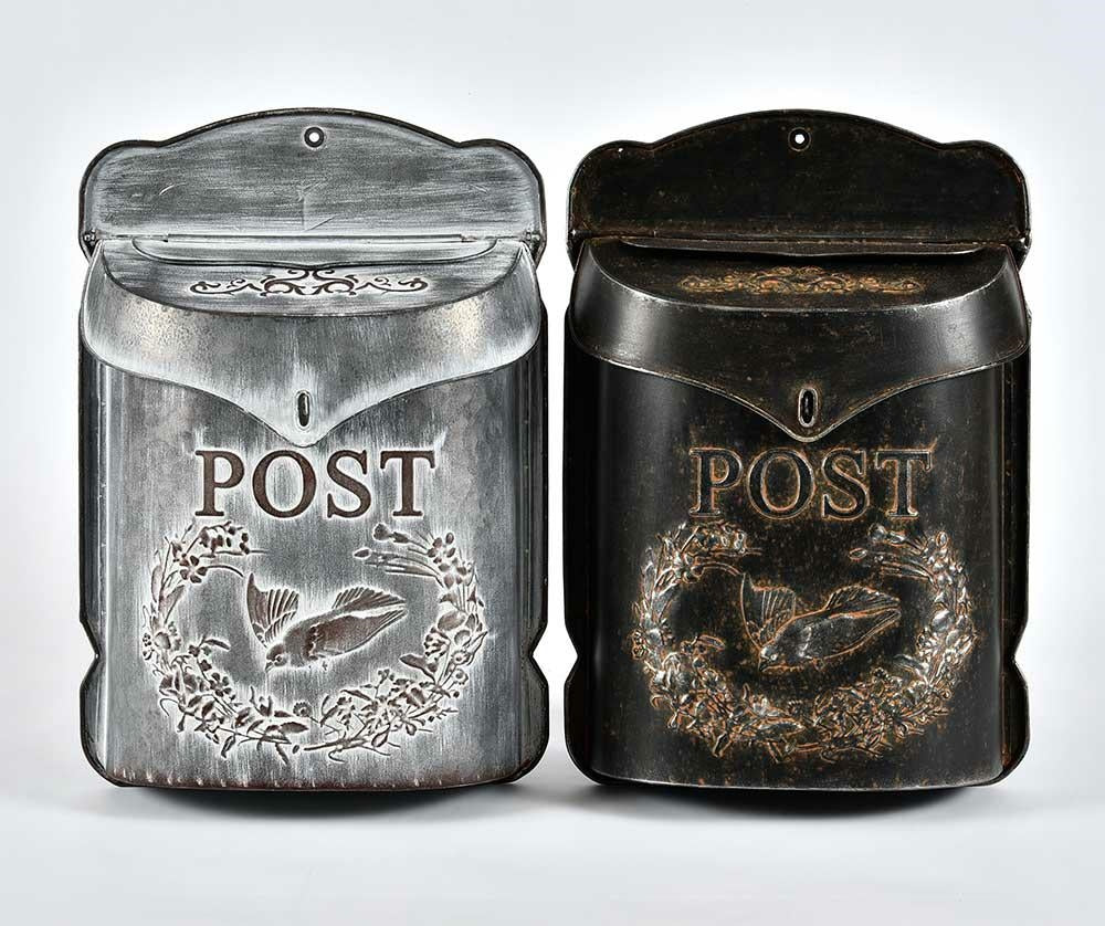 Skrzynka na lity metalowa Garden grey  Belldeco