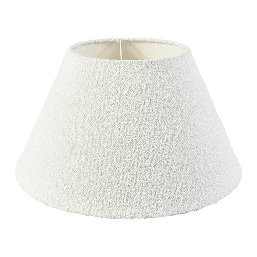 Abażur biały stożek Boucle do lampy stołowej Belldeco