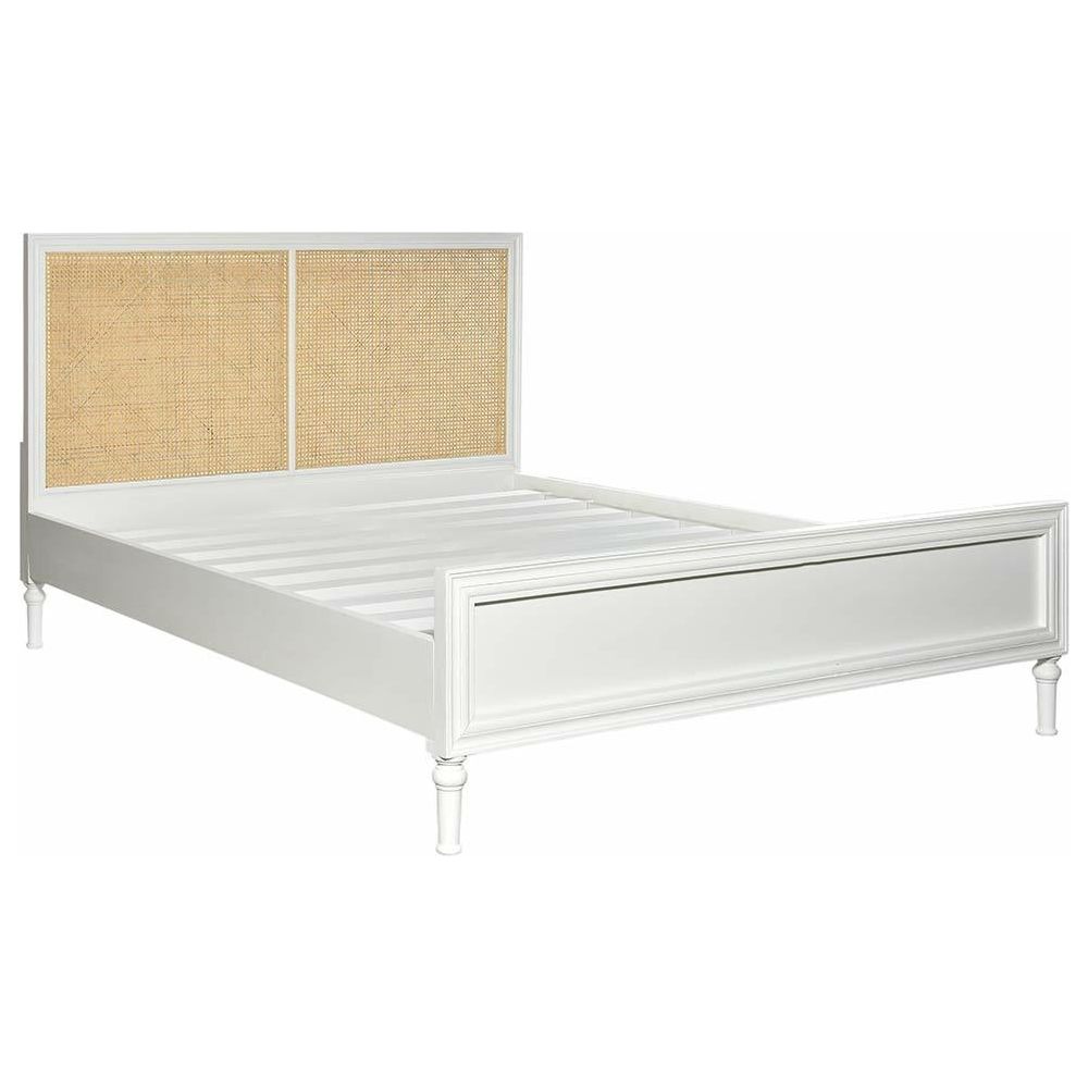 Bristol White Łóżko z ratanem Belldeco