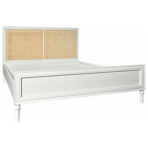 Bristol White Łóżko z ratanem Belldeco