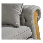 Sofa Classic I szara Belldeco dębowa z tkaniny