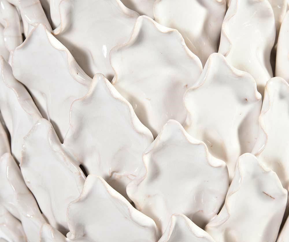 Ceramiczny Karczoch kremowy ozdobny średni B Belldeco