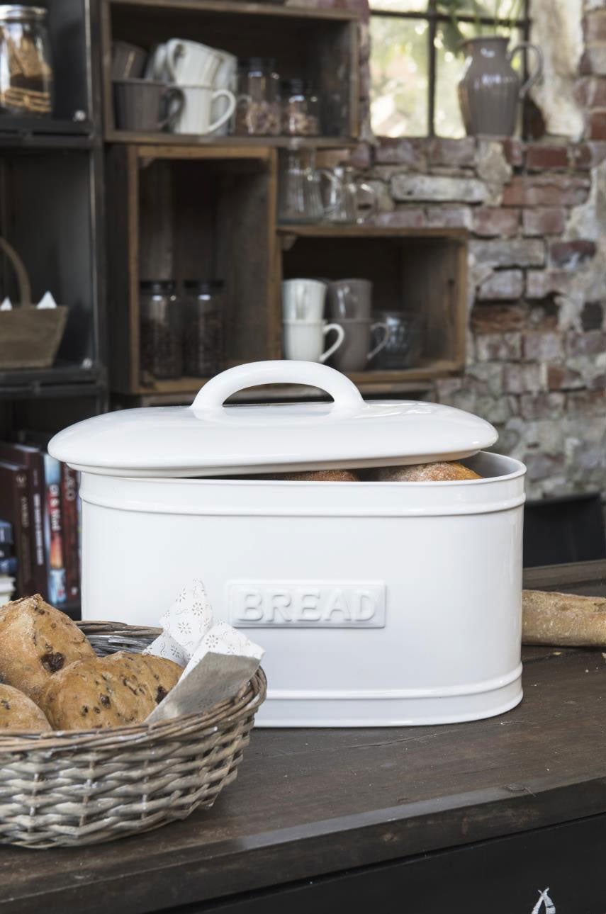 Ceramicznay biały chlebak owalny Ib Laursen