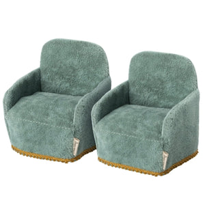 Maileg Fotele dla myszek 8cm 2szt - green